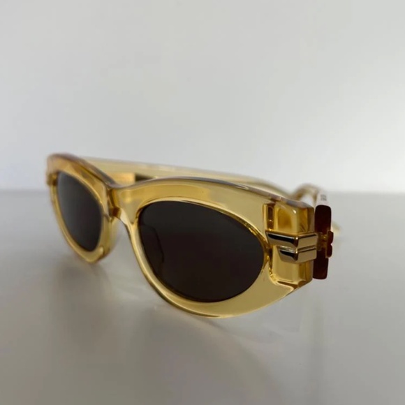 Bottega Veneta Oval Crystal Sunglasses - Picture 2 of 9